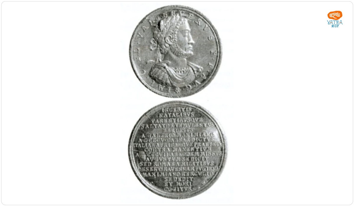 Medalie dedicată împăratului Valerius Severus