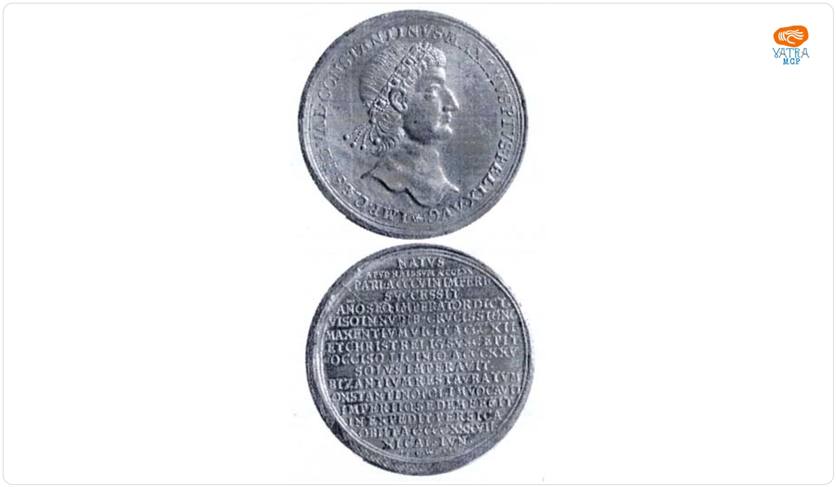 Medalie dedicată împăratului Constantin cel Mare
