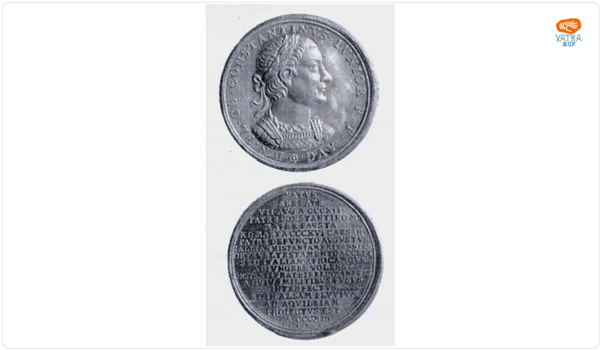 Medalie dedicată împăratului Constantin II