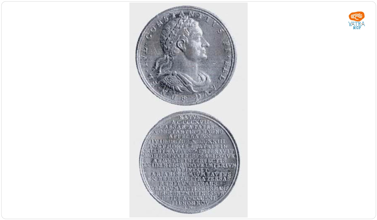 Medalie dedicată împăratului Constantiu II