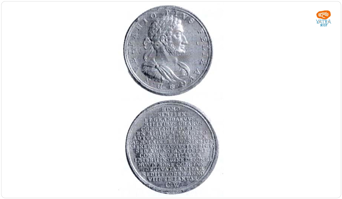 Medalie dedicată împăratului Vetranio
