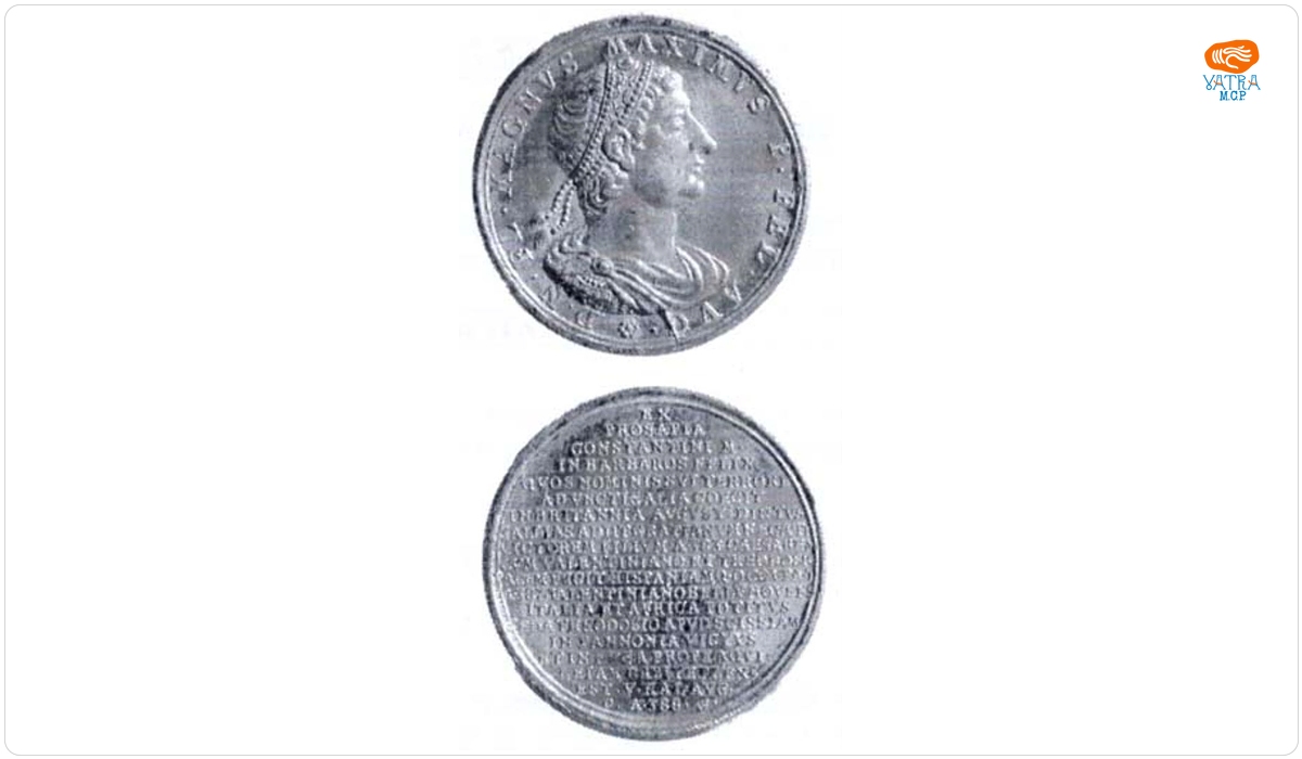 Medalie dedicată împăratului Maximus