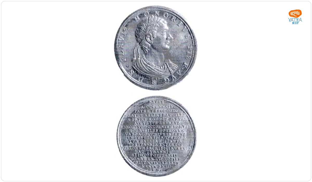 Medalie dedicată împăratului Honorius