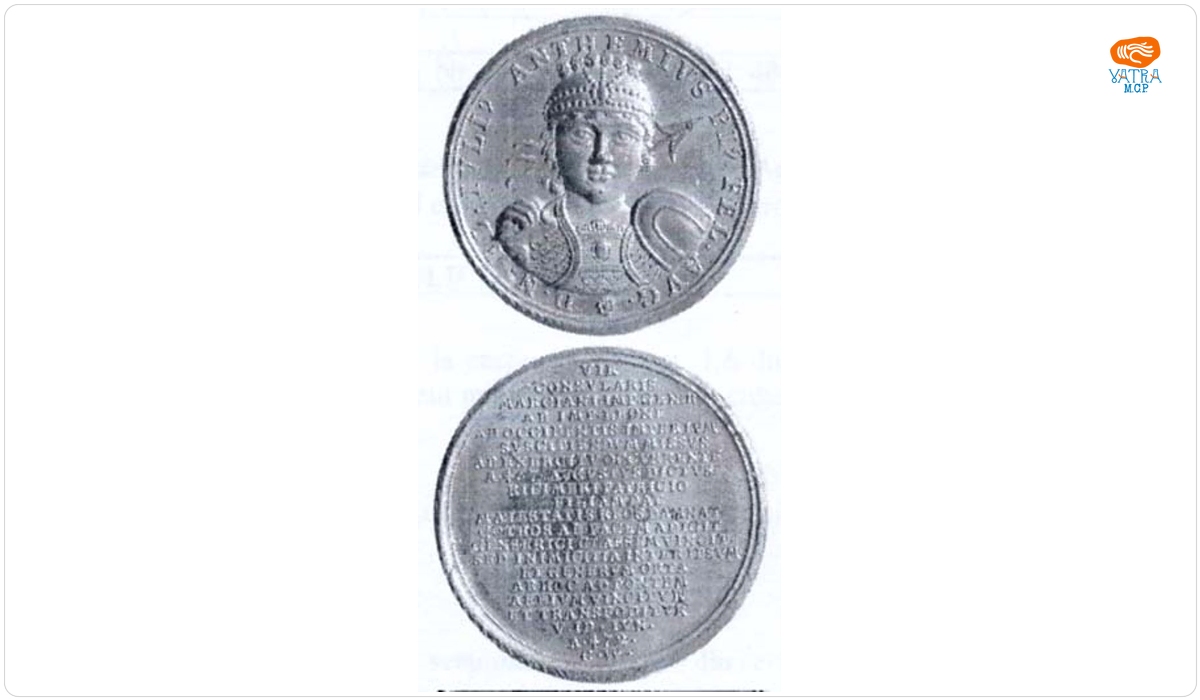 Medalie dedicată împăratului Antemius