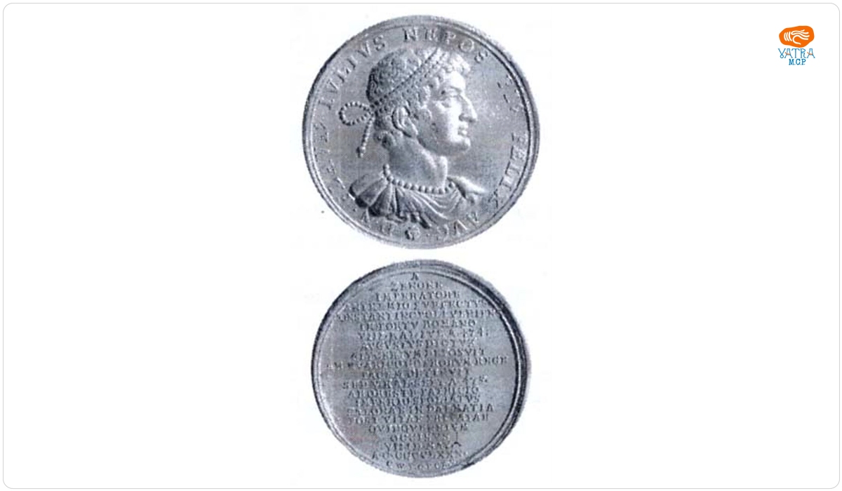 Medalie dedicată împăratului Iulius Nepos