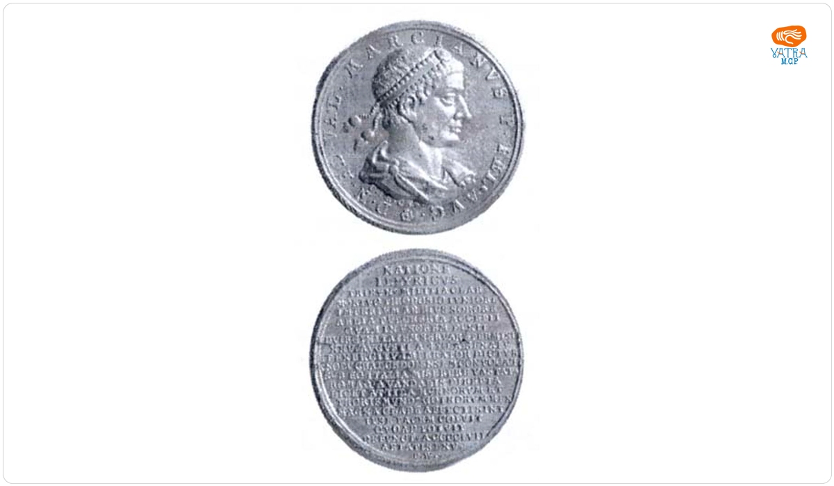 Medalie dedicată împăratului Marcianus