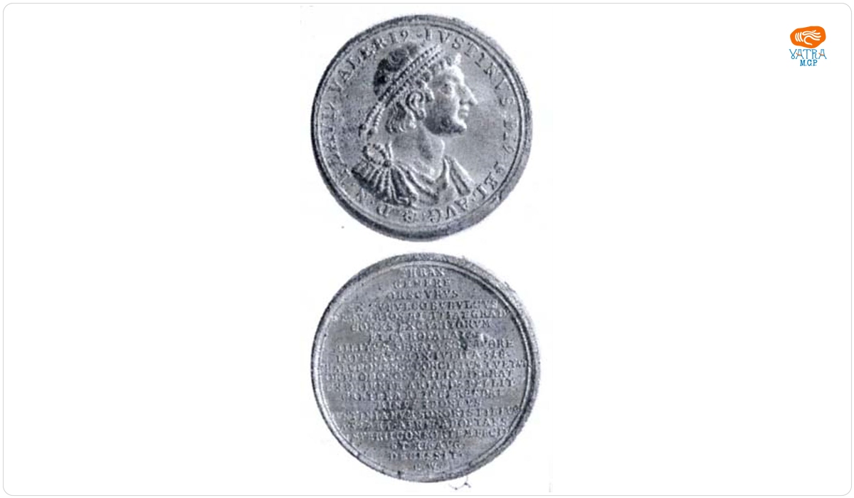 Medalie dedicată împăratului Iustin