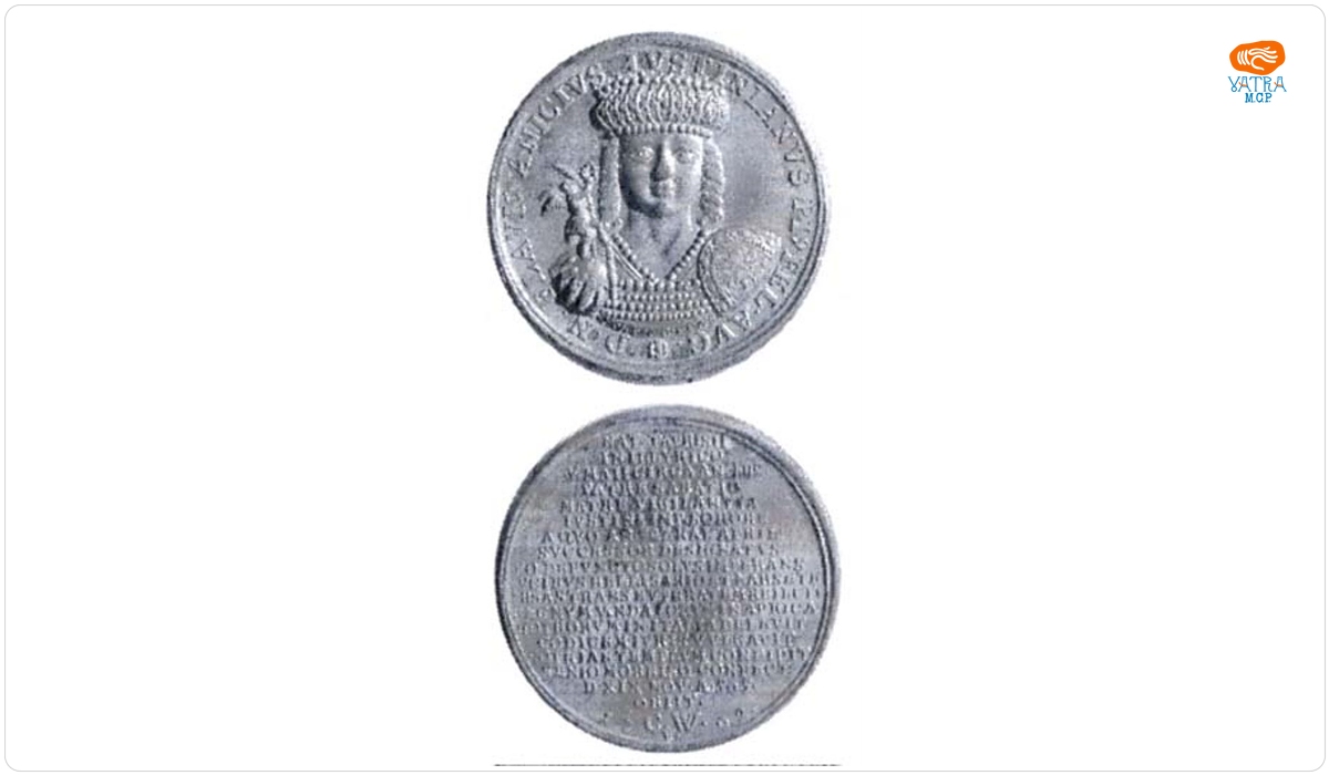 Medalie dedicată împăratului Iustinianus