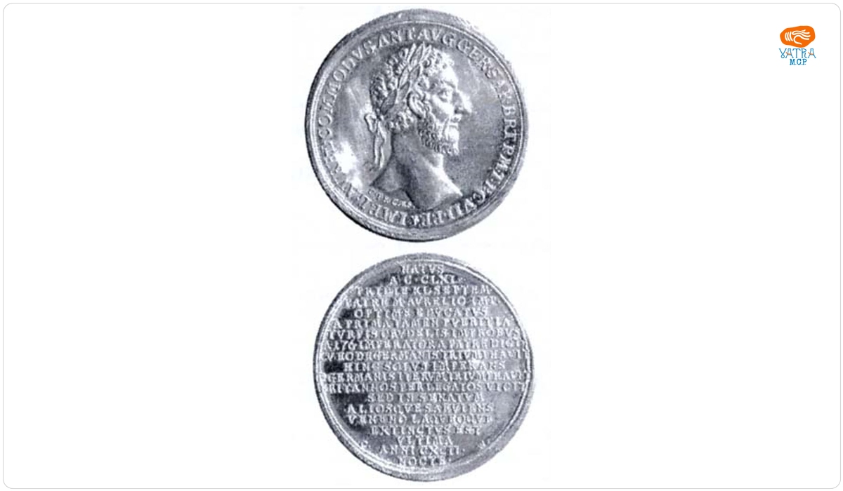 Medalie dedicată împăratului Commodus
