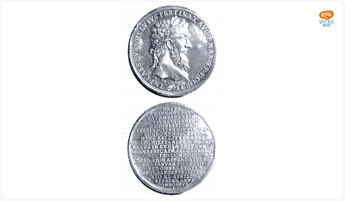 Medalie dedicată împăratului Pertinax