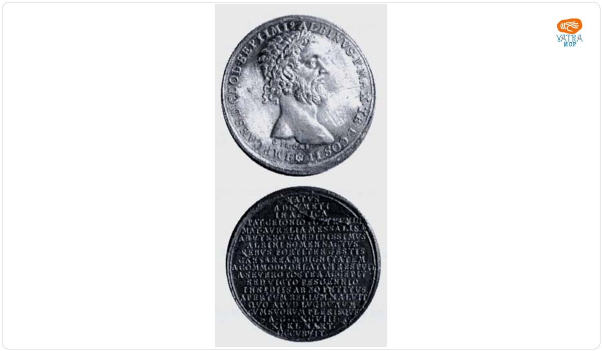 Medalie dedicată caesarului Clodius Albinus