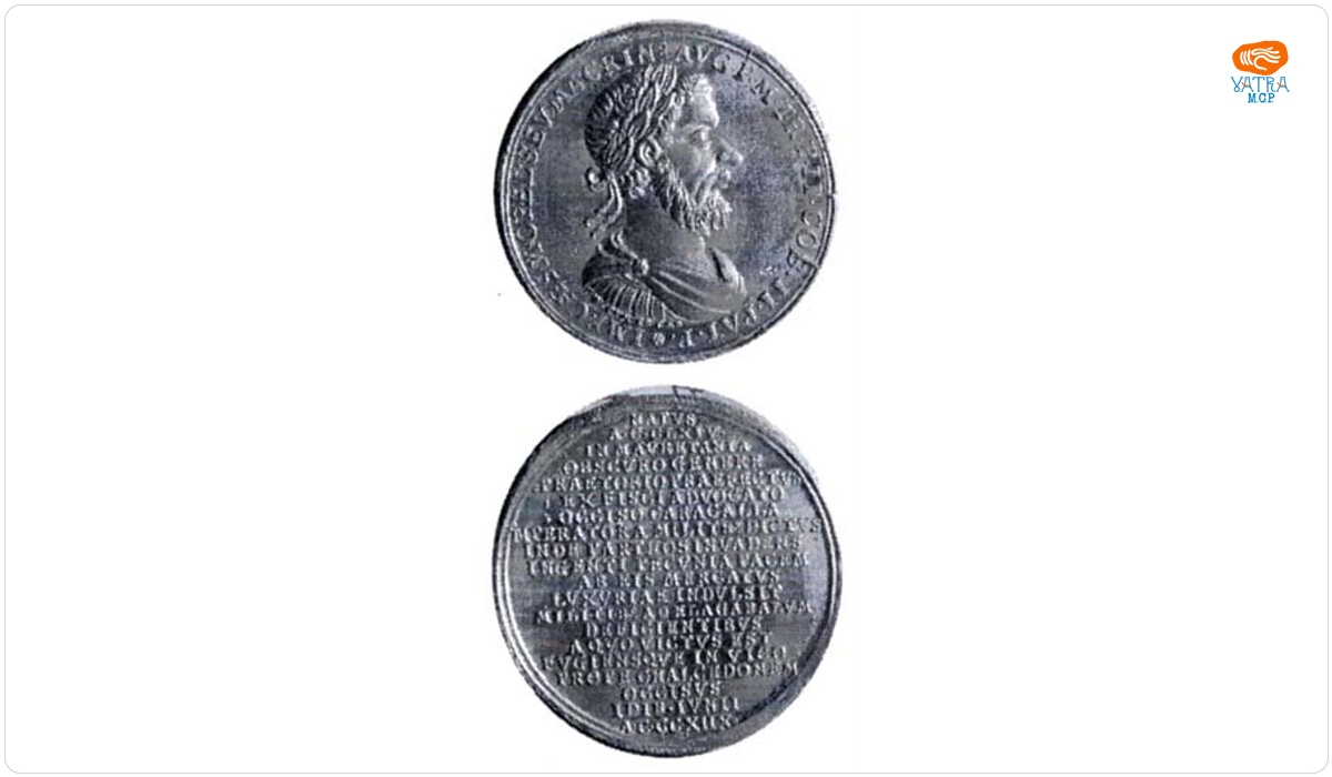 Medalie dedicată împăratului Macrinus