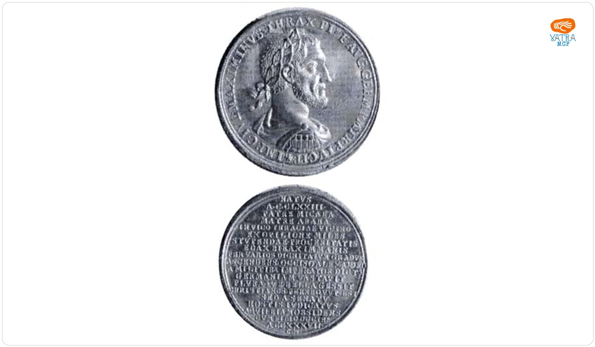 Medalie dedicată împăratului Maximinus Thrax