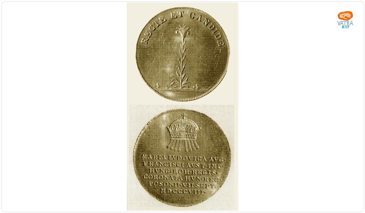 Medalie (jeton) dedicată încoronării Mariei Luisa ca regină a Ungariei