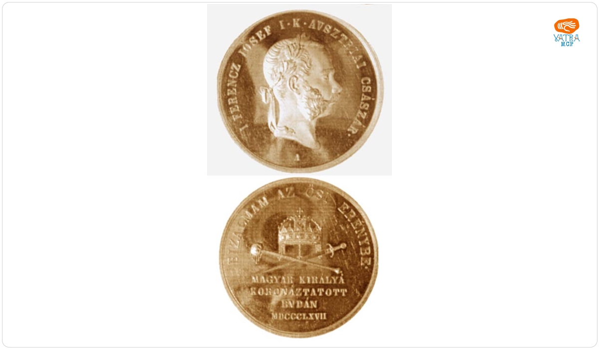 Medalie dedicată încoronării lui Francisc Iosif ca rege al Ungariei