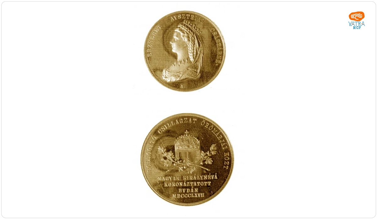 Medalie dedicată încoronării Elisabetei ca regină a Ungariei