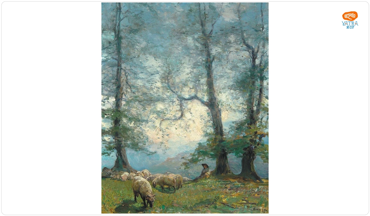Ciobani în pădure