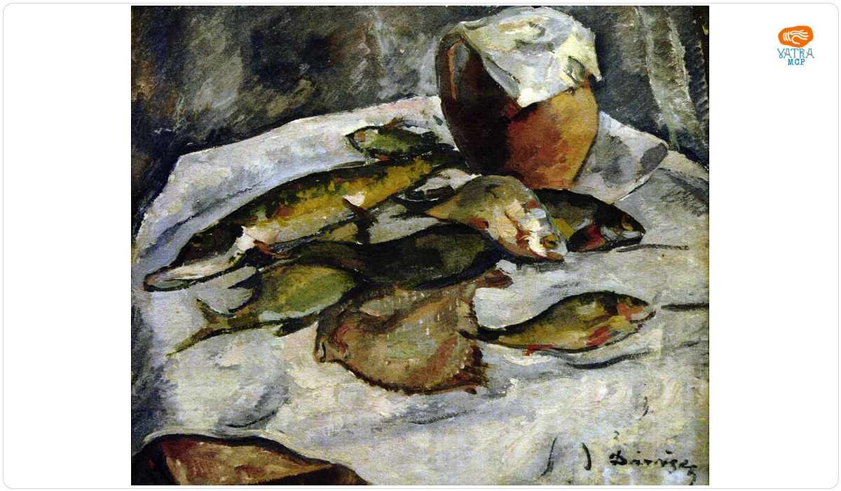 Nicolae Dărăscu — Natură moartă cu pește și cană