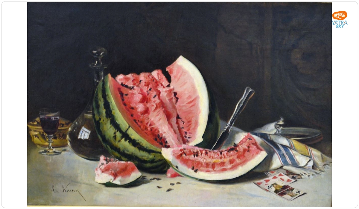 Theodor Aman — Natură moartă cu pepeni