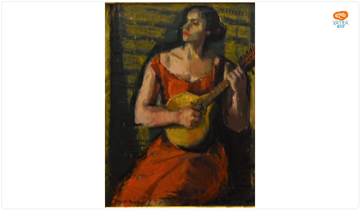 Max Hermann Maxy — Fata cu chitara (Portret-compoziție)