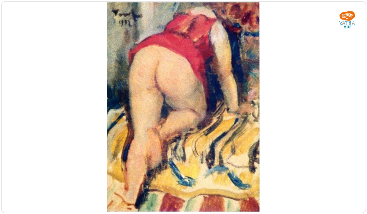 Nud pe canapea văzut din spate