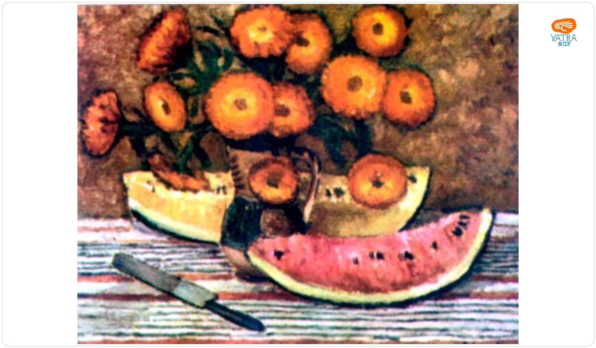 Dumitru Ghiață — Natură moartă cu pepene