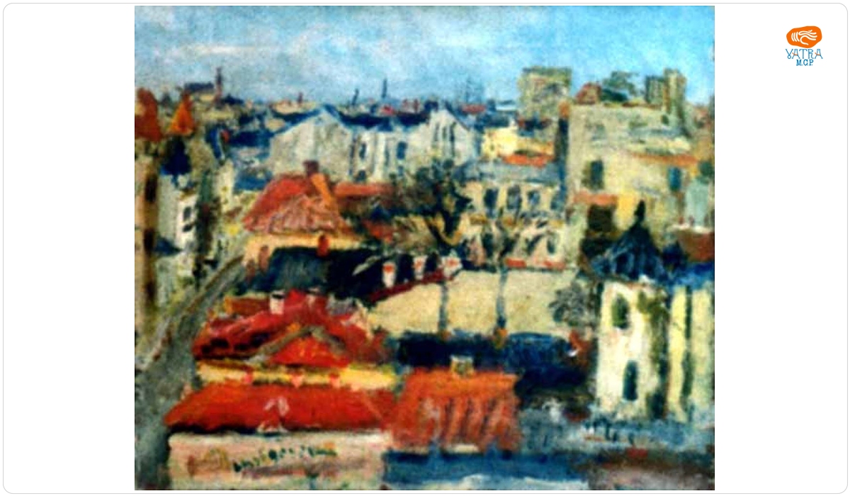 Lucian Grigorescu — Peisaj cu case (Acoperișuri)