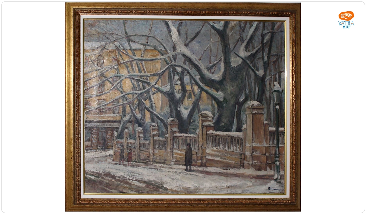 Marius Bunescu — Peisaj de iarnă (Strada Sf. Ionică)