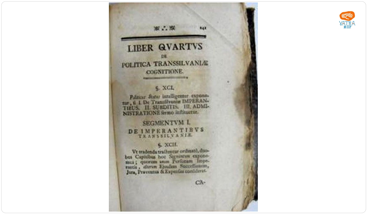 Transsilvania sive Magnus Transsilvaniae Principatus olim Dacia Mediterranea/Dictus/Orbi nondum satis cognitus/Nunc multifariam,at strictim illustratus../.Pars Prior sive Generalis