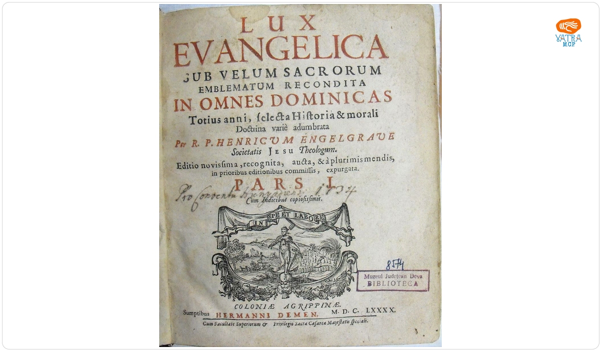 Engelgrave, Henricus, autor — Lux Evangelica sub Velum Sacrorum Emblematum Recondita In omnes Dominicas Totius anni, selecta Historia & morali Doctrina varie adumbrata