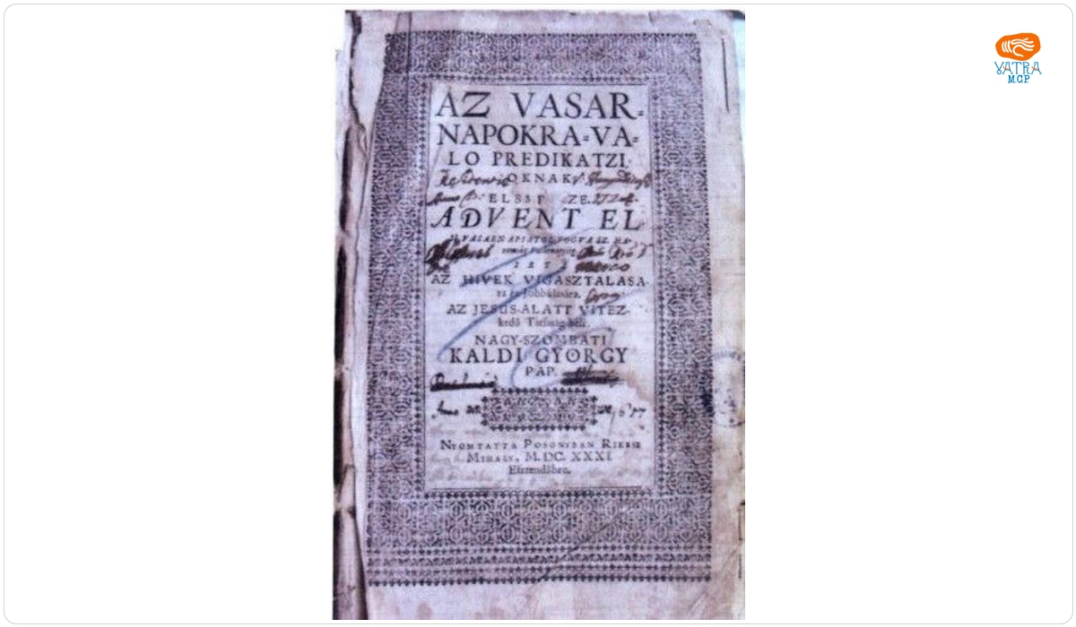 Az Vasarnapokra-Valo Predikatzioknak Elso Resze. Advent elso Vasarnapiatol-fogva Sz. Haromsag Vasarnapjaig