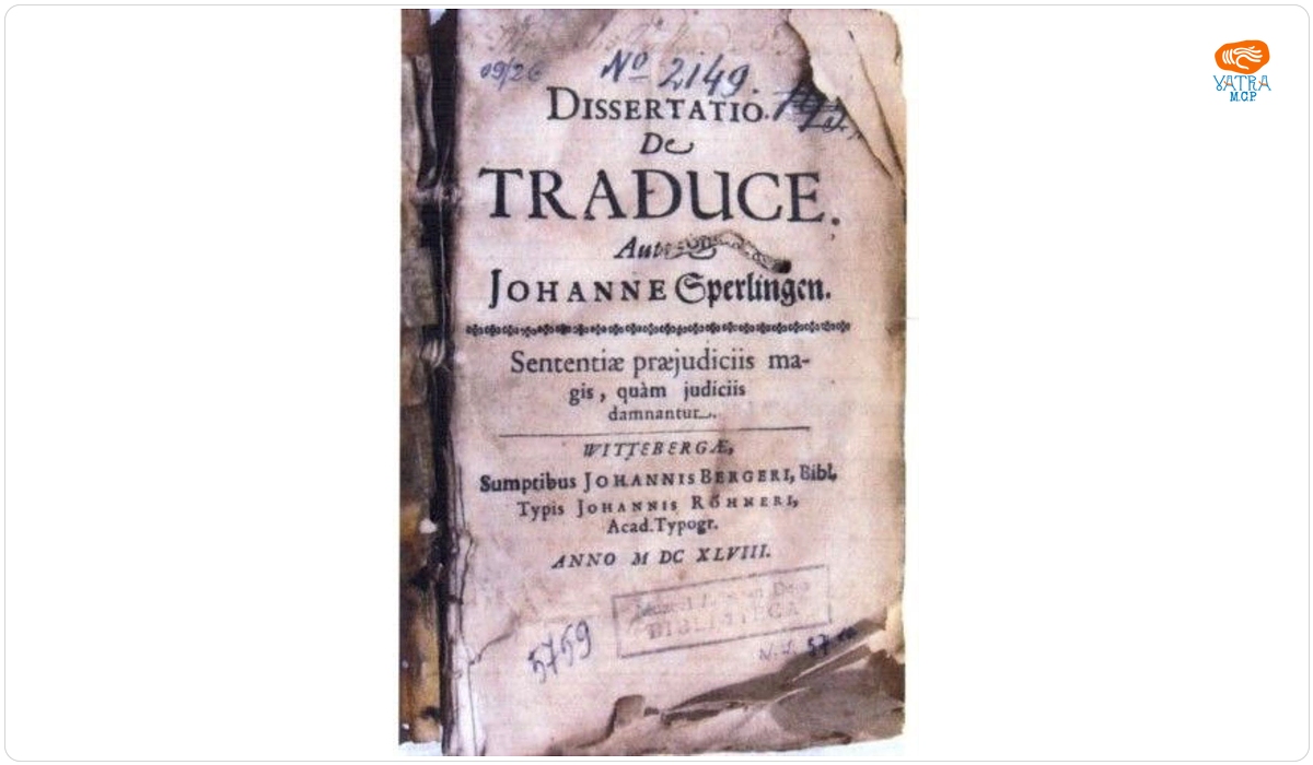 Johannes Sperling — Disertatio de Traduce