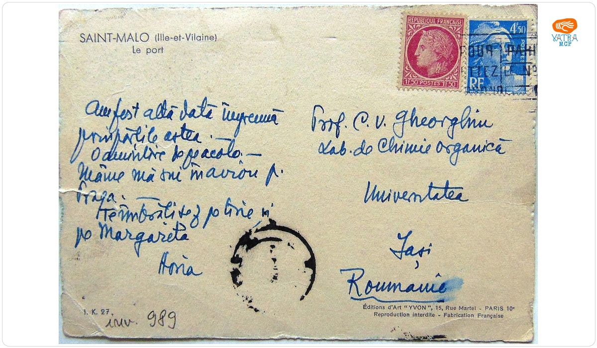 Horia Hulubei către profesorul C.V. Gheorghiu