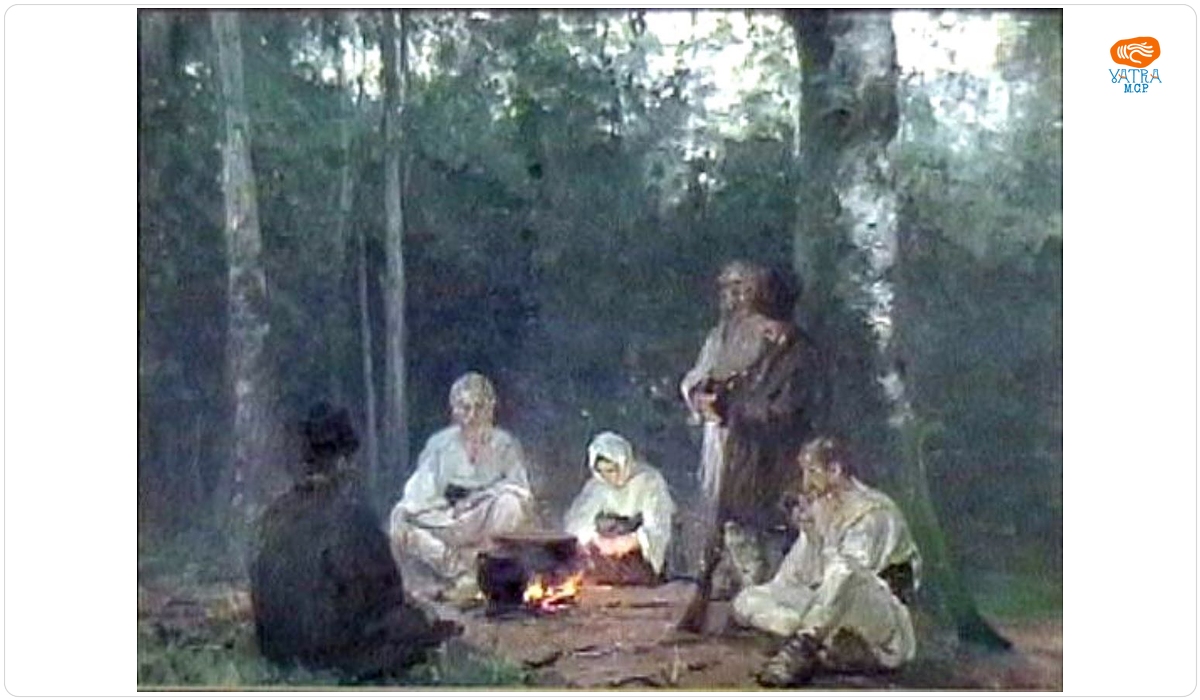 Țărani în pădure