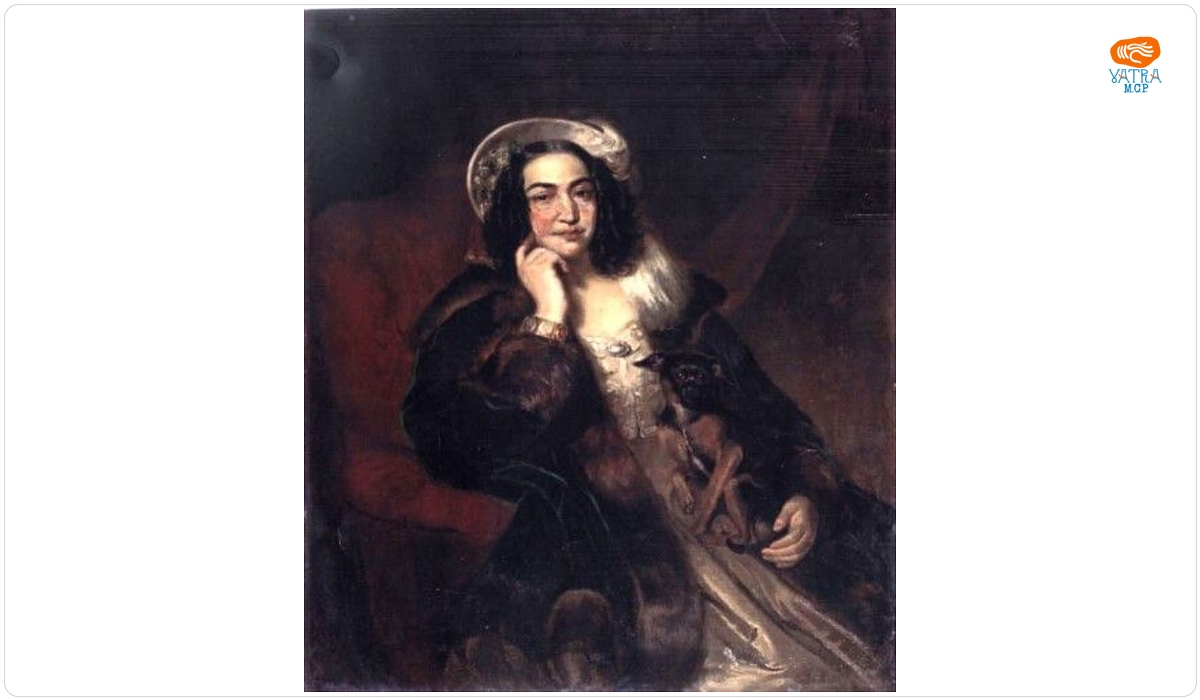 Albert Decker — Portret de femeie cu cățel