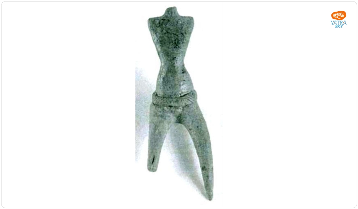Statuetă antropomorfă masculină cu spirală