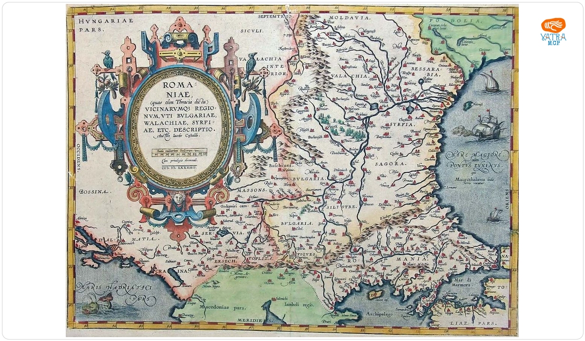 Giacomo Gastaldi, Romania, 1584 (ed. Abraham Ortelius, Antwerpen, 1598).