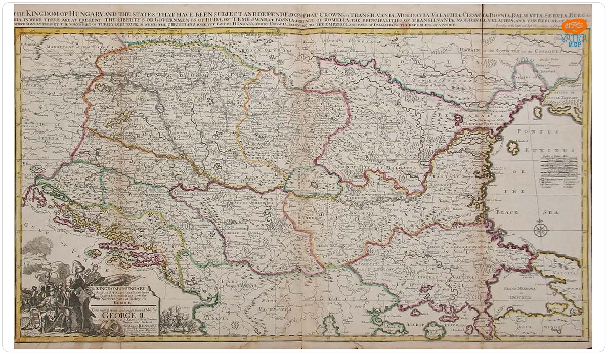 Nicolas Sanson, Ungaria și țările vecine, Paris, c. 1650 (ed. Henry Overton, Londra, c. 1730).