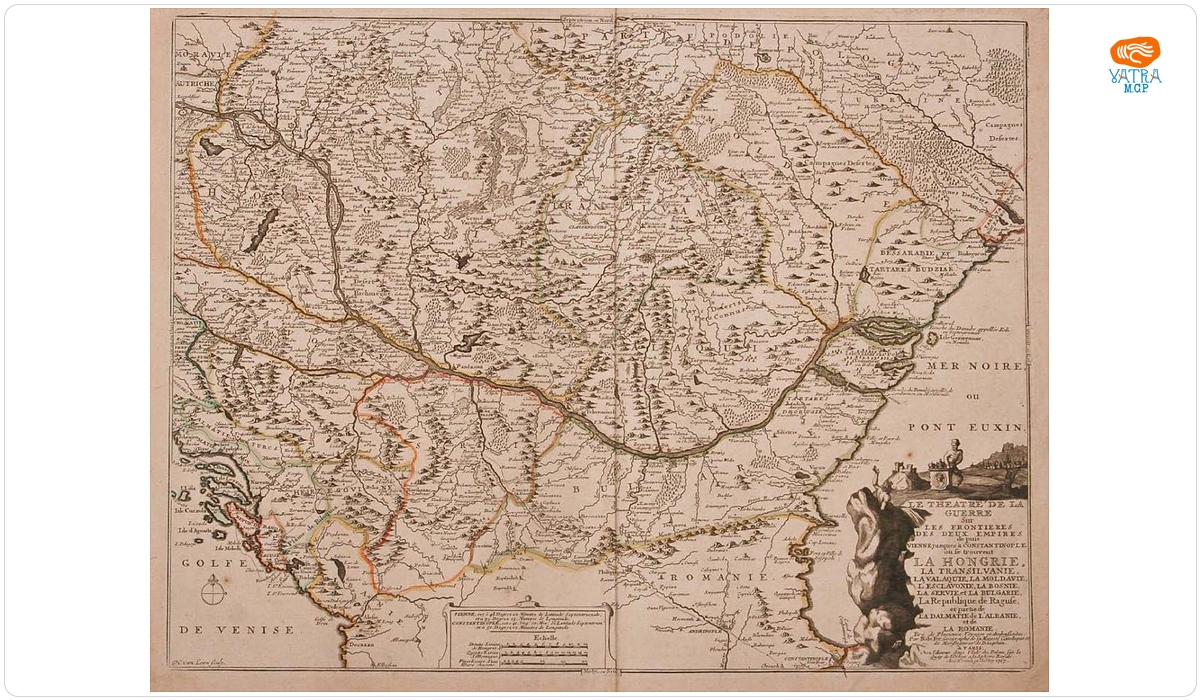 Nicolas de Fer, Teatrul de război la frontiera dintre Imperiile Habsburgic și Otoman, Paris, 1717