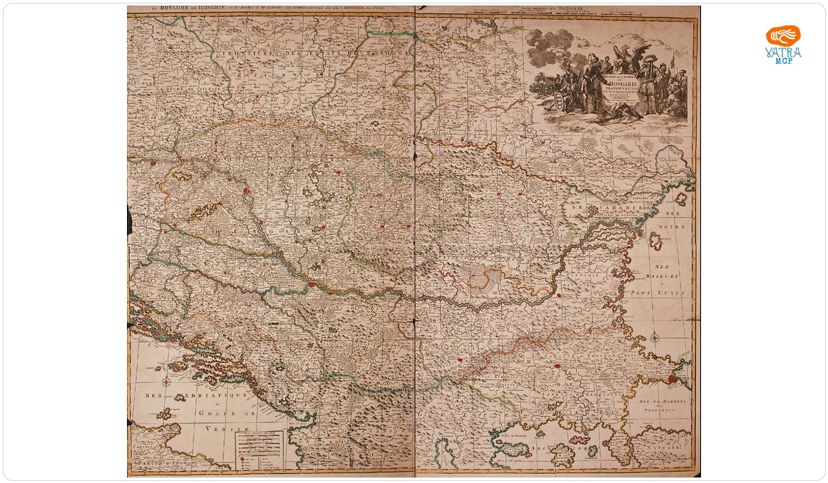 Nicolas Sanson și urmașii săi, Regatul Ungariei, Paris, c. 1670 (ed. Johannes Covens și Cornelis Mortier, Amsterdam, c. 1730).