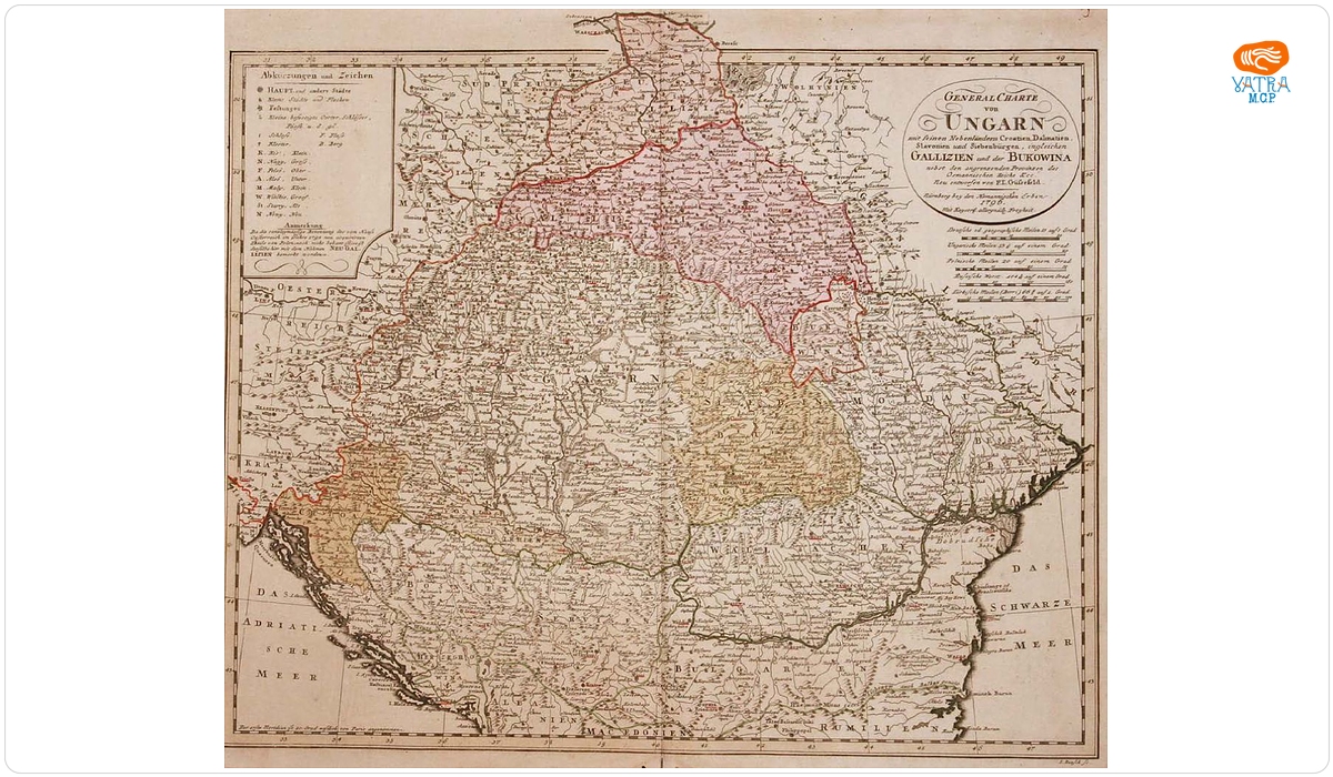 Franz Ludwig Güssefeld, Ungaria și țările vecine, Nürnberg, 1796 (ed. Homännische Erben, Nürnberg, 1796-1797).