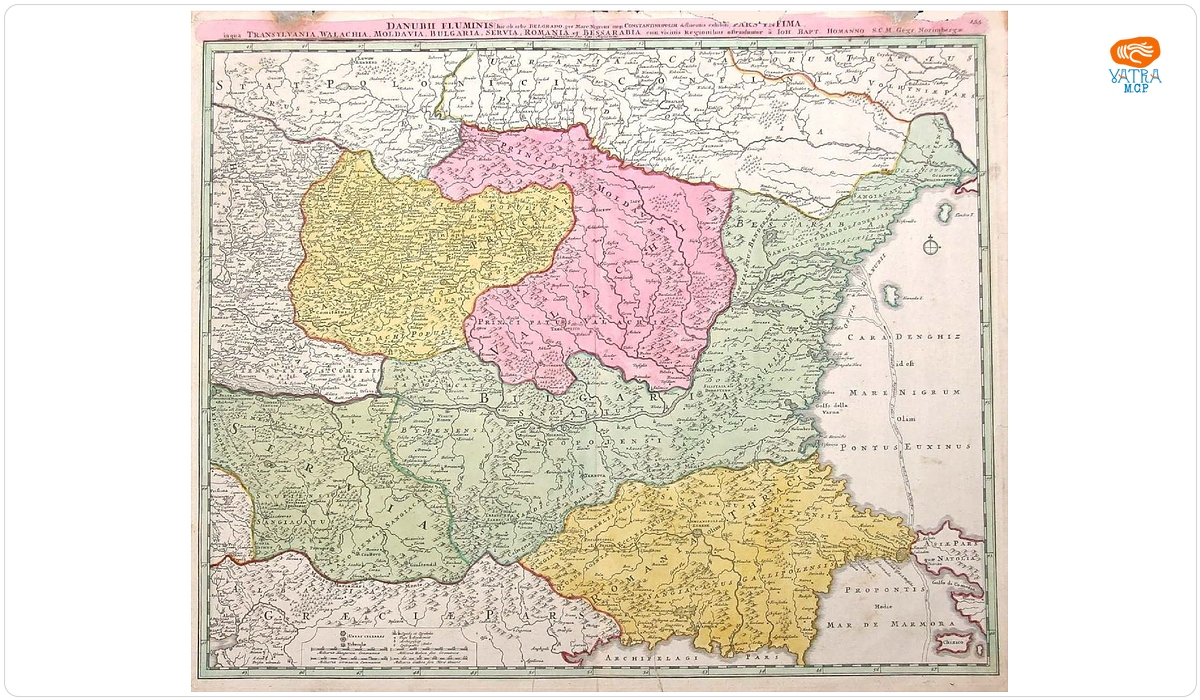 Johann Baptist Homann, Cursul inferior al Dunării, Nürnberg, c. 1720