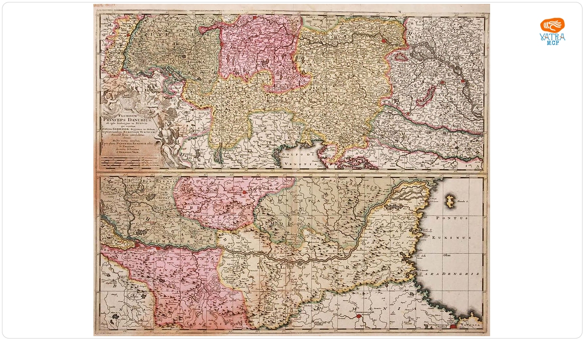 Gerard Valck, Dunărea, Amsterdam, c. 1700 (ed. Gerard Valck și Pieter Schenk, Amsterdam, 1702).
