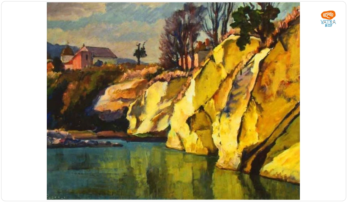 Ștefan Popescu — Peisaj de pe Valea Trotușului