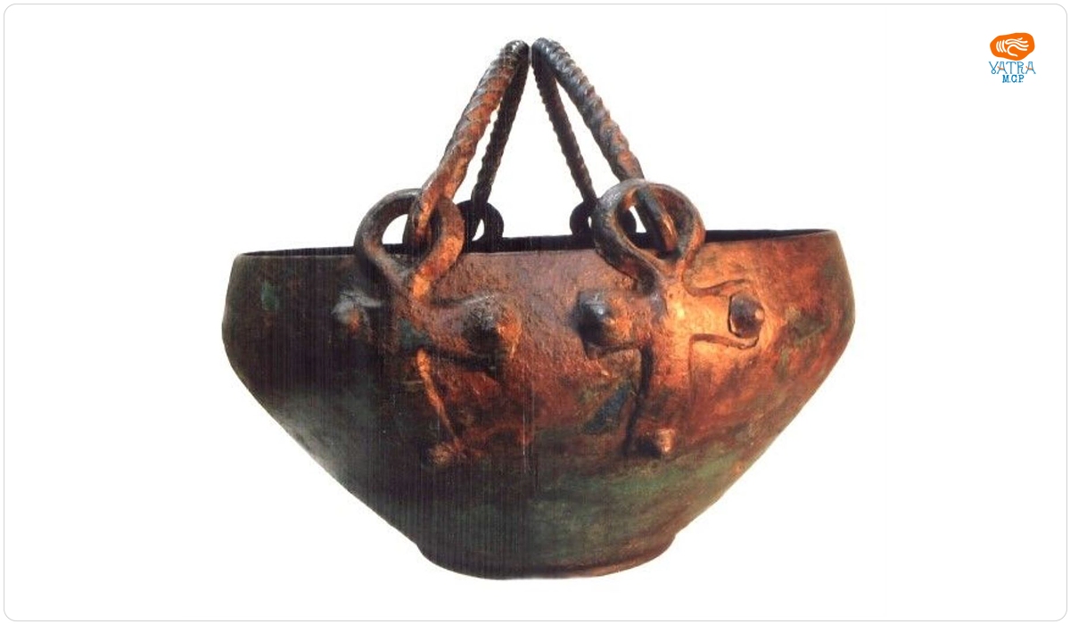Ceaun de bronz cu atașe cruciforme