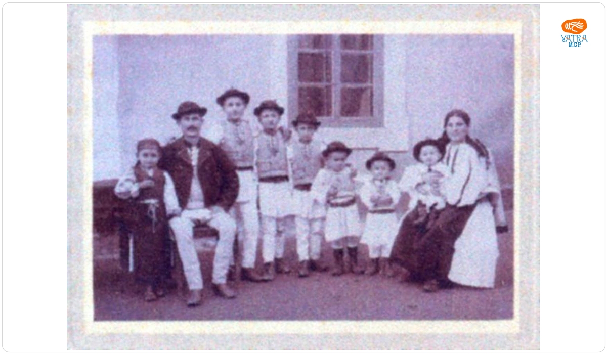Familie de români cu șapte copii din Poiana Sibiului