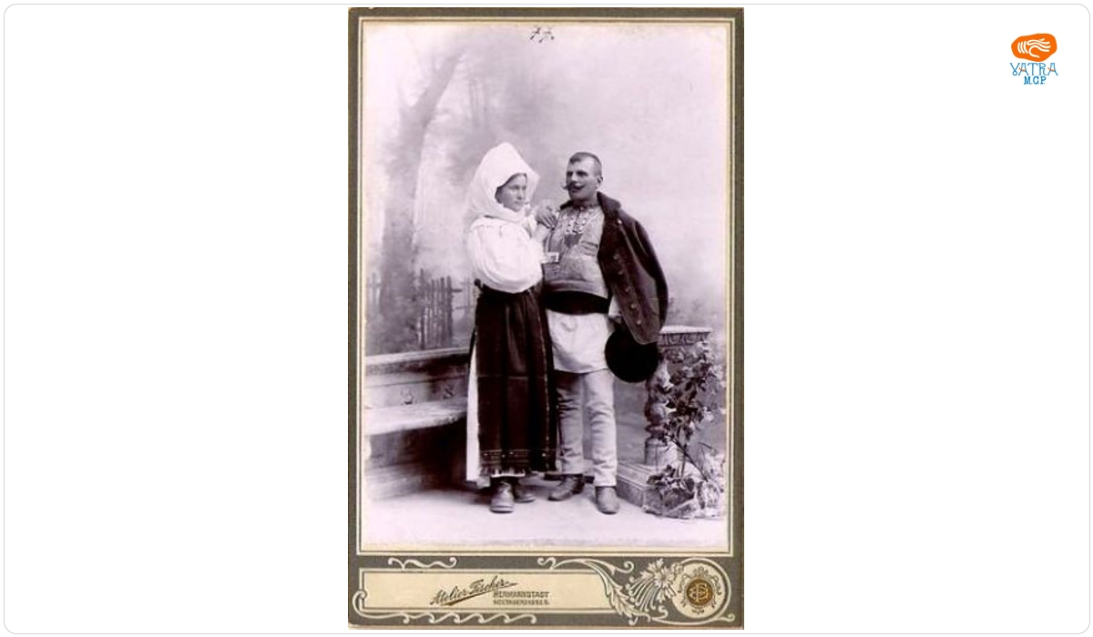 Emil Fischer — Pereche în port popular românesc de sărbătoare