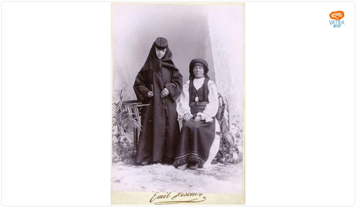 Emil Fischer — Călugăriță și femeie în port popular românesc