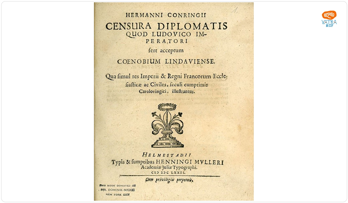 Hermann Conring — Hermanni Conringii Censura diplomatis quod Ludovico imperatori fert acceptum coenobium Lindaviense