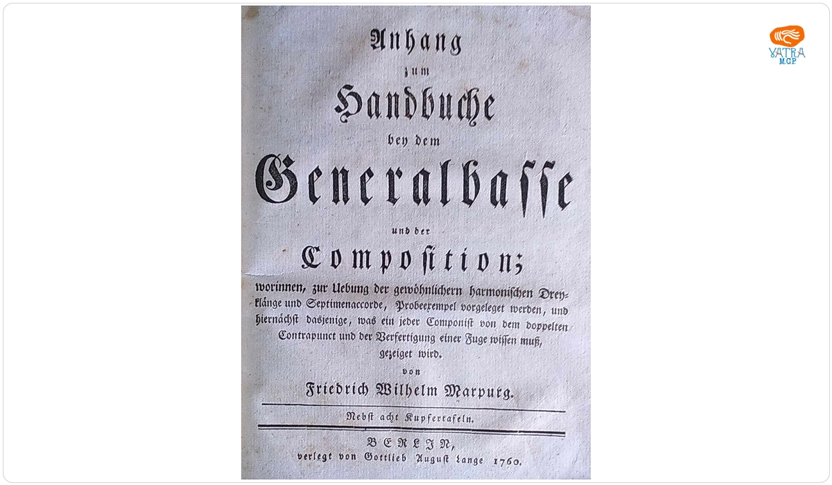 Friedrich Wilhelm Marpurg — Anhang zum handbuch bey dem Generalbasse und der Composition